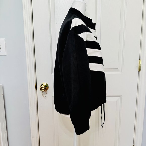 AUTHENTIC CHRISTIAN DIOR BLACK AND WHITE STRIPED EVENING JACKET MADE IN ITALY - Picture 3 of 7